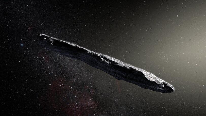 So stellt sich ein Künstler den Asteroiden &lsquo;Oumuamua vor, der im Oktober 2017 auf Hawaii entdeckt worden ist.