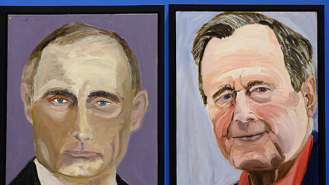 Putin und George Bush senior: George W. Bush zeigt seine Malereien - die Bilder!