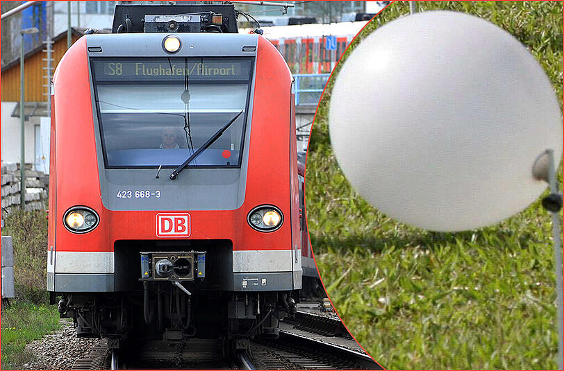 Ein Luftballon sorgte vermutlich für die Störung der Stammstrecke.