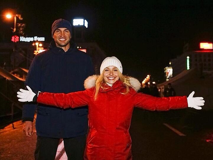 Wladimir Klitschko und Hayden Panettiere auf dem Maidan