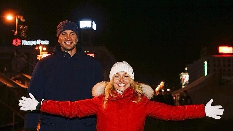 Wladimir Klitschko und Hayden Panettiere auf dem Maidan Wladimir Klitschko und Hayden Panettiere auf dem Maidan