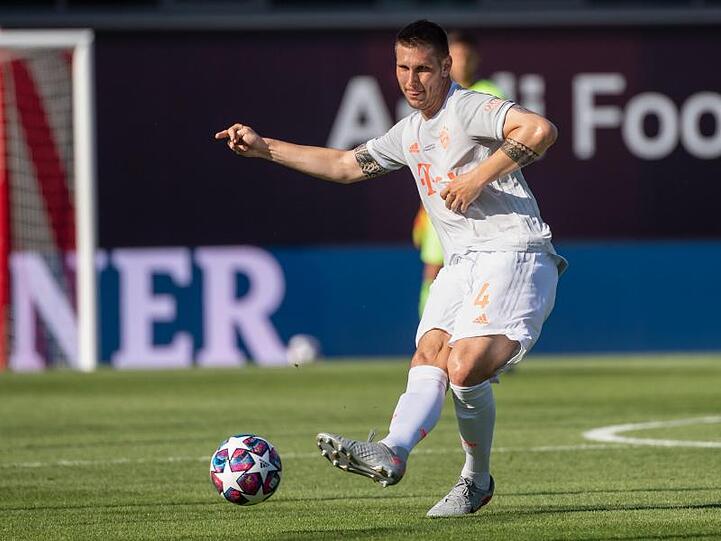 Münchens Niklas Süle am Ball. Foto: Matthias Balk/dpa/Archivbild