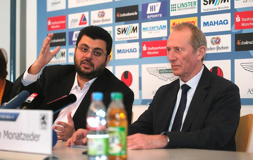 Bilder vom 1860-Gipfel mit Investor Hasan Ismaik und dem neuen Löwen-Präsidenten Hep Monatzeder