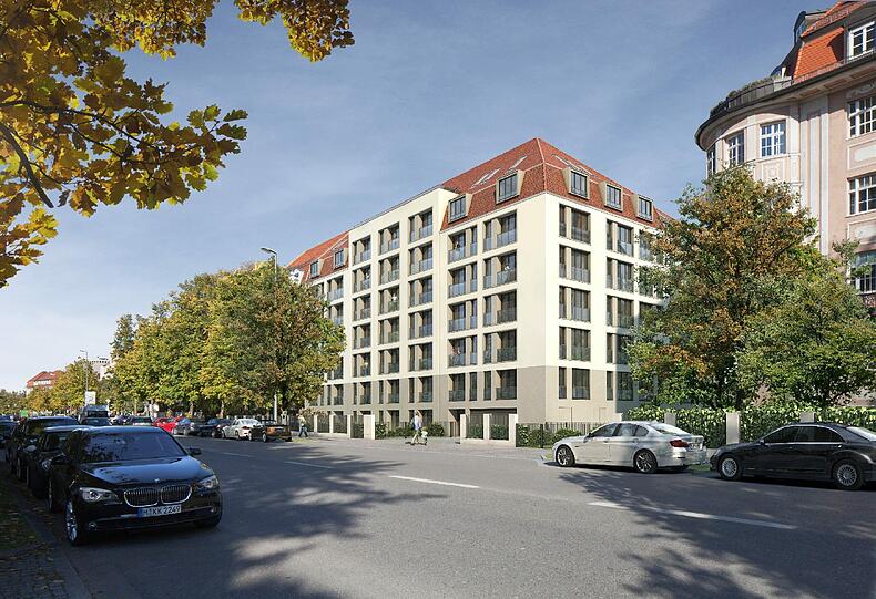 NEUHAUSEN: In der Nymphenburger Straße 124 entstehen Eigentumswohnungen der Bayerischen Hausbau.