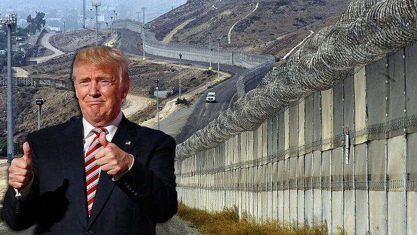 Daumen rauf: Trump ist davon überzeugt, dass er sich das Geld für den Mauerbau von Mexiko zurückholen kann.
