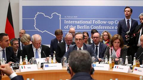 Außenminister Heiko Maas auf dem Libyen-Treffen während der Münchner Sicherheitskonferenz.