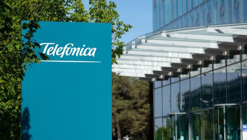 Das Logo des Telekommunikationsanbieters Telefonica.