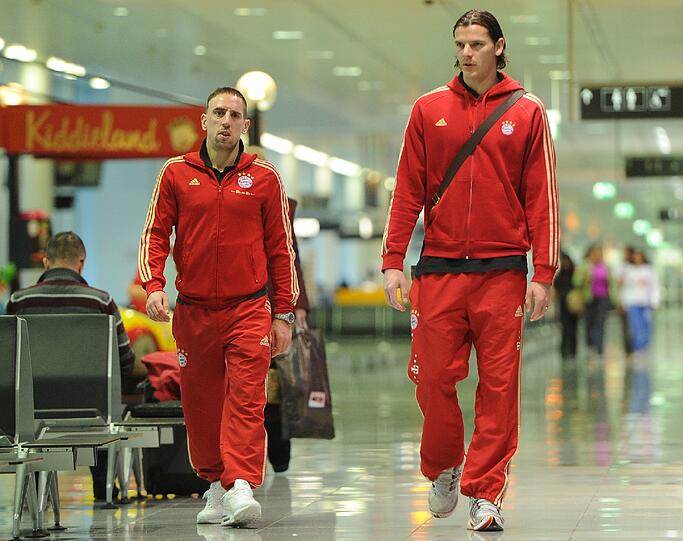 Franck Ribery (l.) und Daniel van Buyten.