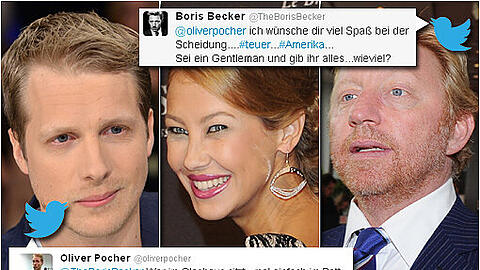Die ganze Nacht schossen Oliver Pocher und Boris Becker per Twitter-Nachrichten aufeinander.