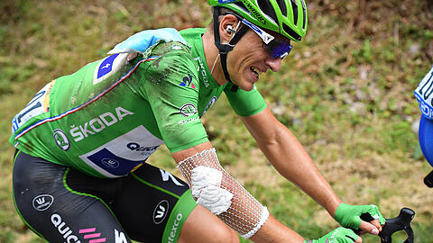 Marcel Kittel gibt nach seinem Sturz bei der 17. Etappe der Tour de France auf. Foto: David Stockman