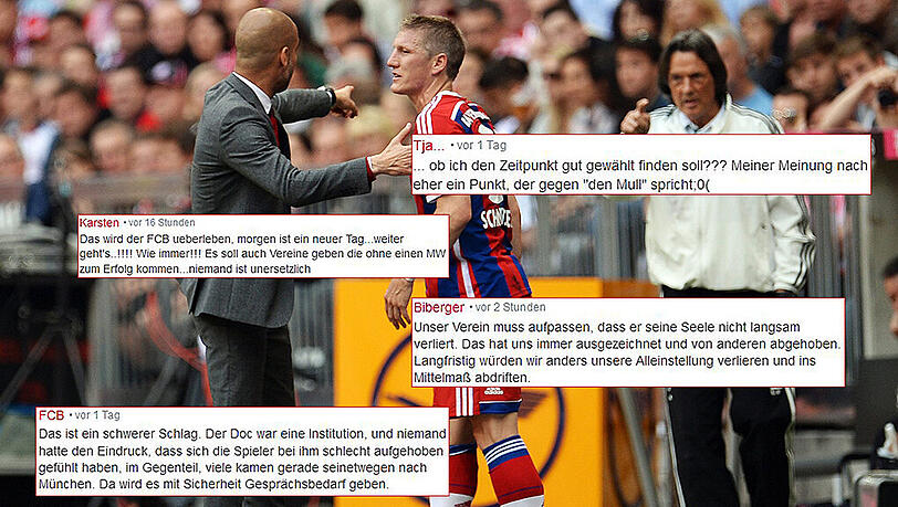 Der Abgang von Ex-Bayern-Doc Müller-Wohlfahrt kam plötzlich. Die Meinungen der AZ-Leser zum Plötzlichen Aus sind unterschiedlich. Der Abgang von Ex-Bayern-Doc Müller-Wohlfahrt kam plötzlich. Die Meinungen der AZ-Leser zum Plötzlichen Aus sind unterschiedlich.