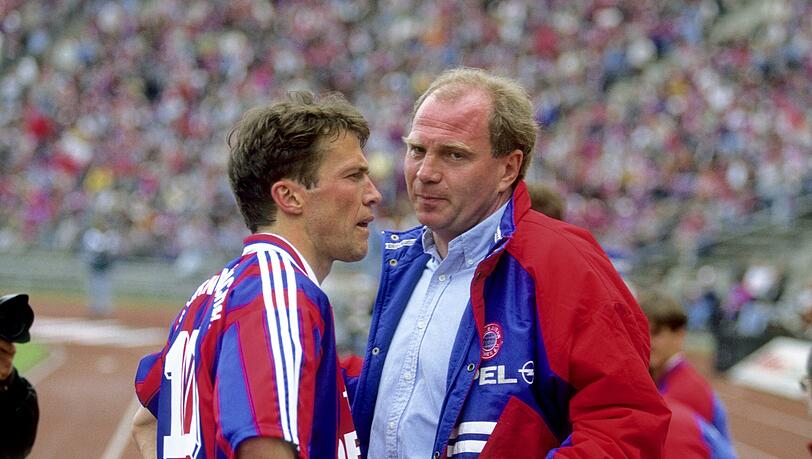 Lothar Matthäus (l.) und Uli Hoeneß waren während ihrer aktiven Zeiten nicht immer einer Meinung. Lothar Matthäus (l.) und Uli Hoeneß waren während ihrer aktiven Zeiten nicht immer einer Meinung.