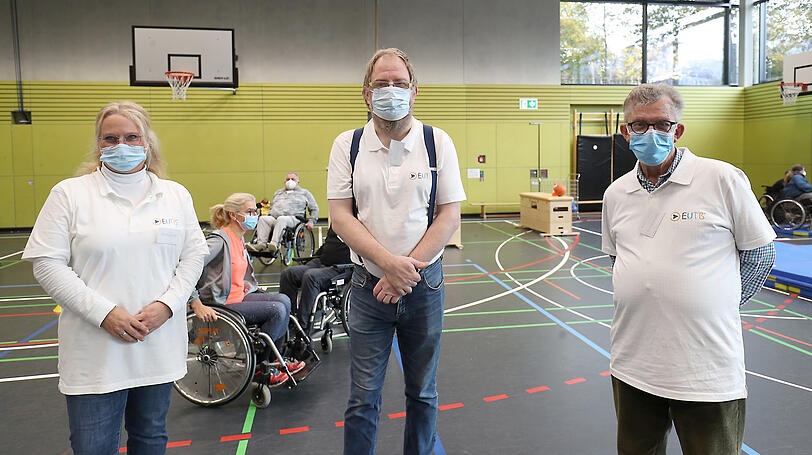 Tanja Rohde, Sebastian Freyer und Hans-Peter Brunnhuber von der EUTB Landshut-Altdorf (von links).