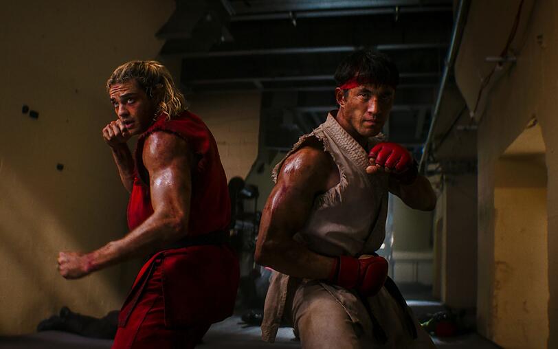 Ken Masters (Noah Centineo, links) und Ryu (Andrew Koji) müssen ihre komplizierte Vergangenheit im neuen Actionfilm "Street Fighter" hinter sich lassen und zusammen kämpfen. Ken Masters (Noah Centineo, links) und Ryu (Andrew Koji) müssen ihre komplizierte Vergangenheit im neuen Actionfilm "Street Fighter" hinter sich lassen und zusammen kämpfen.