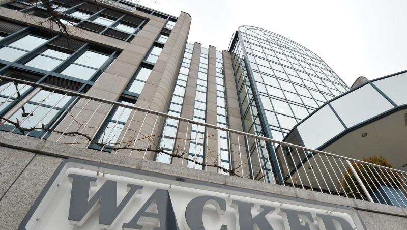 Das Firmenlogo der Wacker Chemie AG.