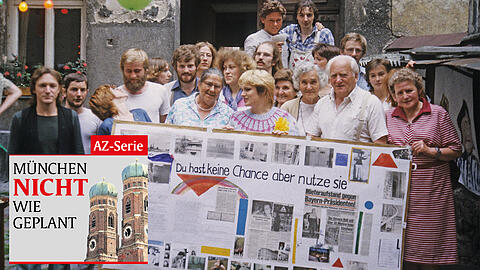 Haidhauser Bürger wehren sich: Mieterprotest gegen die Luxussanierung in der Lothringerstraße. Bürgerinitiativen haben das Stadtbild in den letzten Jahrzehnten immer wieder verteidigt.