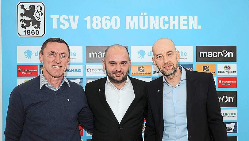 Das neue 1860-Führungstrio (v.l.): NLZ-Chef Dieter Märkle, Geschäftsführer Michael Scharold und der Sportliche Leiter Günther Gorenzel.