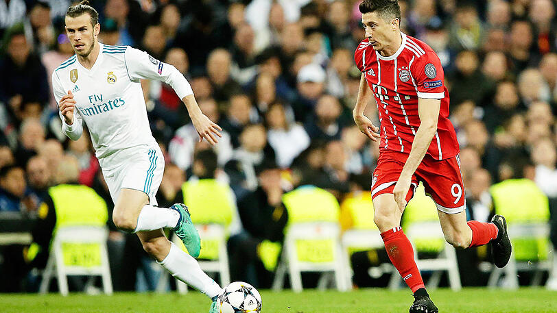 Konkurrenten: Gareth Bale (li.) und Robert Lewandowski.