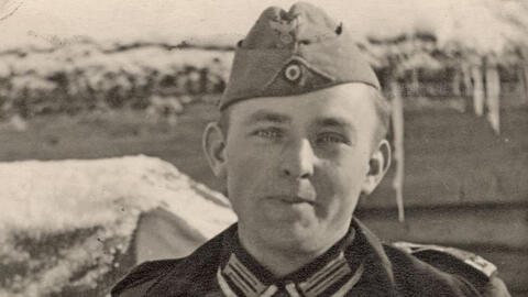 Willi Graf im Winter 1941 oder 1942 im Osten an der Front.