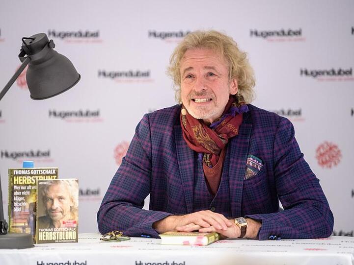 Thomas Gottschalk stellt sein neues Buch in München vor.