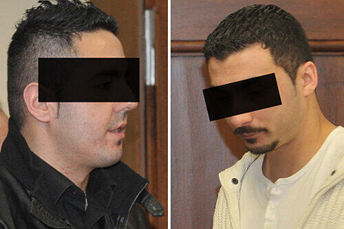 Knapp sieben Jahre Knast und eine Entziehungskur: Das erwartet Drogenhändler Mehmet O.* (27, links). Sein Bruder Ali O. (22) kam mit rund drei Jahren glimpflicher davon &ndash; denn er war nicht die treibende Kraft bei der brutalen Tat.