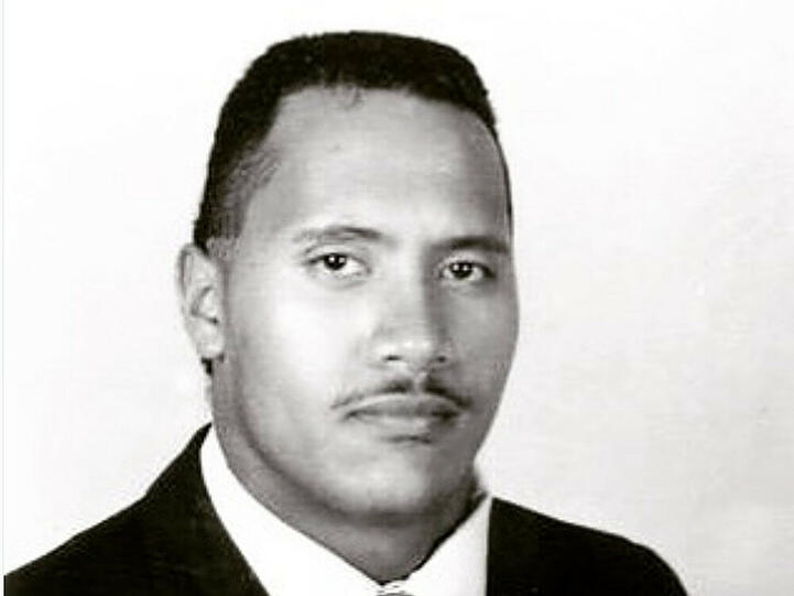 "The Rock" sieht hier aus wie Mitte 30 - tatsächlich war er damals aber gerade 16 Jahre jung