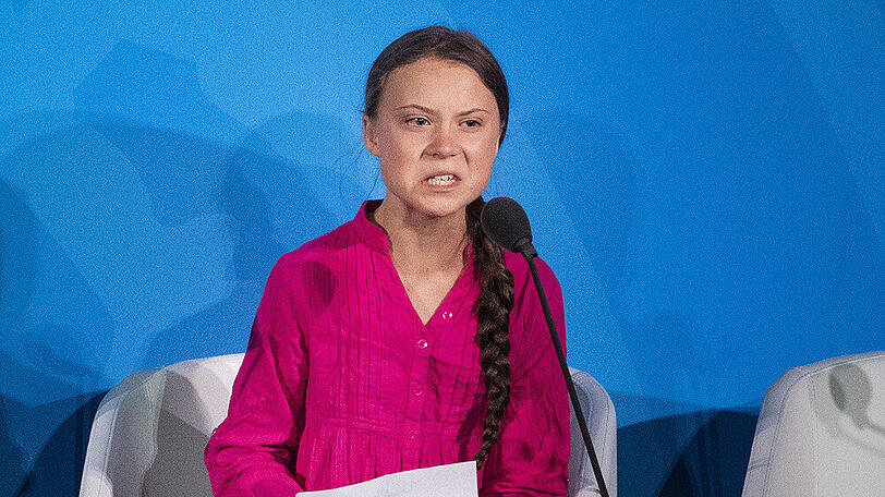 Greta Thunberg während des UN-Klimagifels in New York