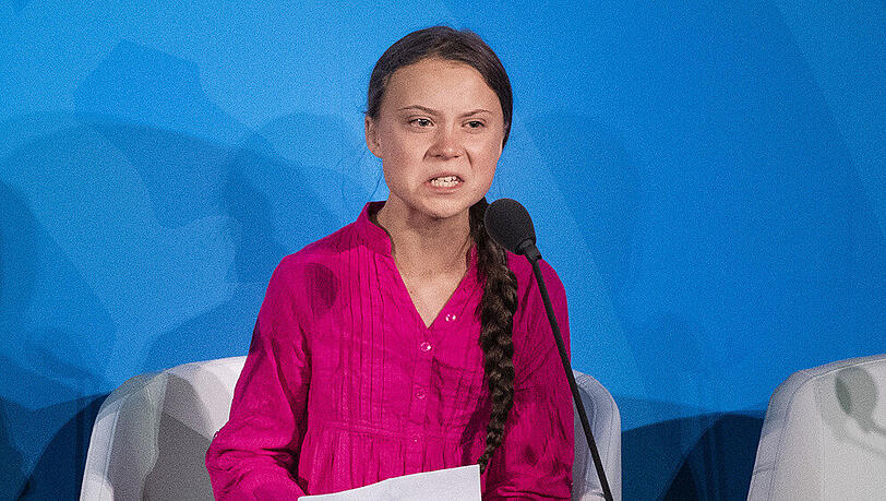 Greta Thunberg während des UN-Klimagifels in New York Greta Thunberg während des UN-Klimagifels in New York