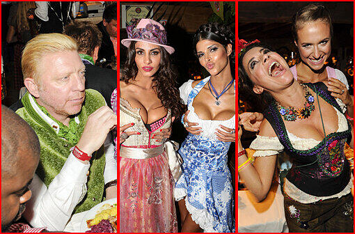 Boris Becker, Micaela Schäfer, Gitta Saxx: Die Promis feiern im Käferzelt beim "Almauftrieb". Die Bilder...