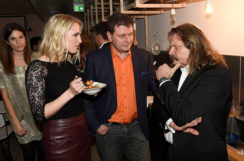 Ruth Hoffmann, Ralph Fürther und Leslie Mandoki, Musiker unter anderem der Band "Dschingis Khan".