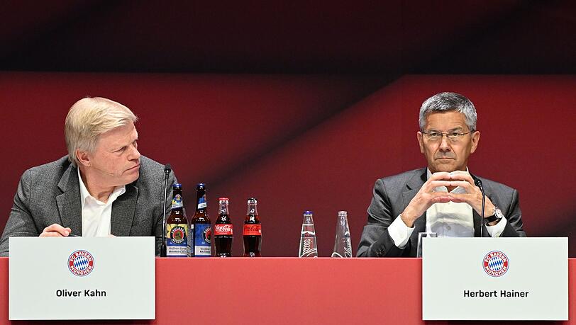 Die Bayern-Bosse Herbert Hainer (r.) und Oliver Kahn.