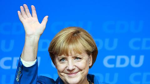Sie ist die Erfolgsgarantin der Union: Angela Merkel spricht am Wahlabend in der Berliner Parteizentrale.