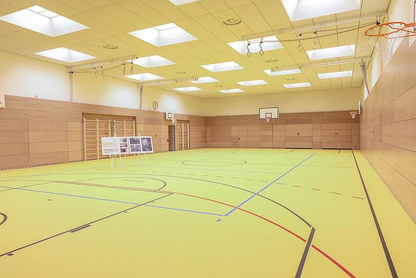 Eines der Highlights des Umbaus: Die unterirdische Turnhalle.
