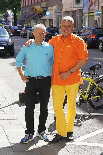 Quereinsteiger: Das Wirtepaar der "Deutschen Eiche", Sepp Sattler (links) und Dietmar Holzapfel.