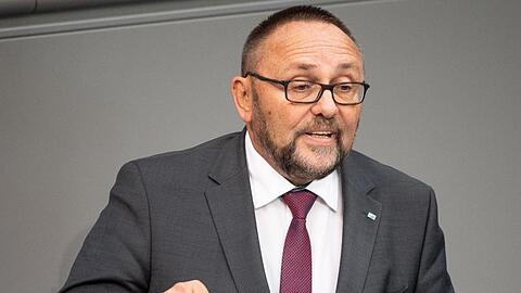 Der AfD-Politiker Frank Magnitz Ende September bei einer Rede im Bundestag.