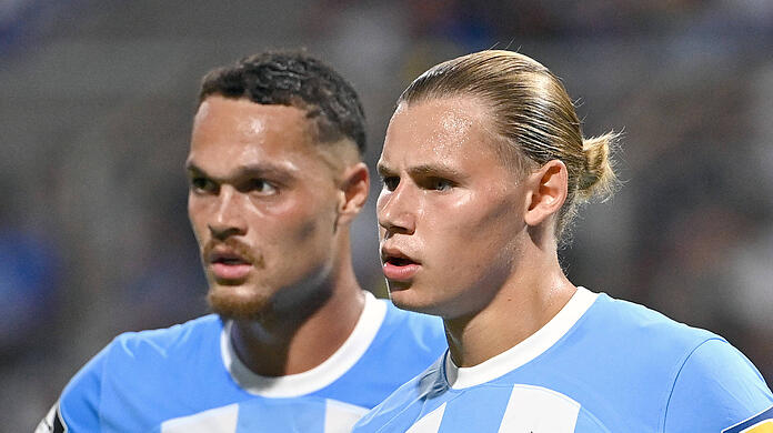 Joel Zwarts und Fynn Lakenmacher könnten künftig ein bulliges Sturmduo beim TSV 1860 bilden.