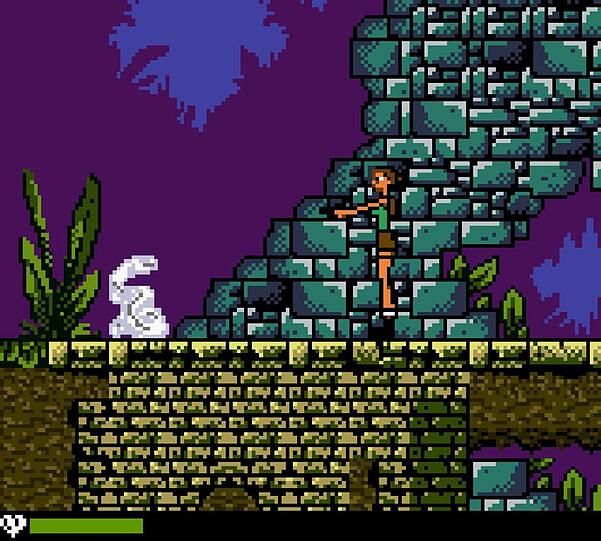 2D-Pixel statt 3D-Grafik: Lara wagt im neuen Jahrtausend einen Seitensprung auf den Game Boy Color. Ein Jahr sp&auml;ter erscheint mit dem &auml;hnlichen "Curse of the Sword" das letzte Handheld-Abenteuer der Heldin, f&uuml;r das Serien-Erfinder Core Design verantwortlich zeichnet. Immerhin: &Uuml;ber 2.500 Animationsphasen der flachen Lara wurden nach Vorbild der "echten" 3D-Dame programmiert.
