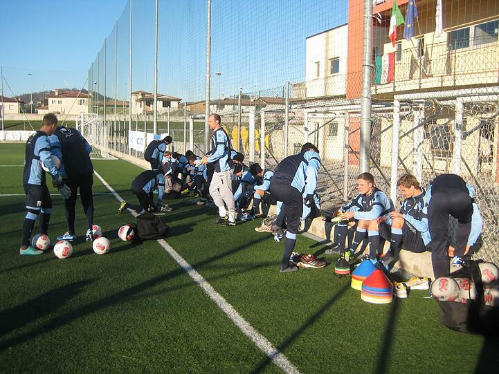 Die Löwen im Trainingslager in Brescia.