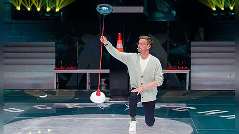 "Joko & Klaas gegen ProSieben": Joko Winterscheidt bei der ersten Challenge des Abends.