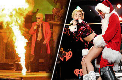 Skandal-Nudel, Joints auf der Bühne, meist fast nix an: Bilder von Miley Cyrus...