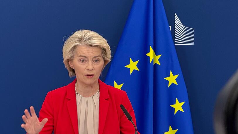 Kommisionspräsidentin von der Leyen: Die Digitalbranche fürchtet, dass die EU ihr Digitalgesetz im Zollstreit mit den USA lockert (Archivbild) Kommisionspräsidentin von der Leyen: Die Digitalbranche fürchtet, dass die EU ihr Digitalgesetz im Zollstreit mit den USA lockert (Archivbild)