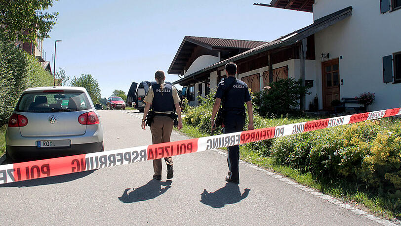Der Tatort in Vogtareuth nahe Rosenheim.