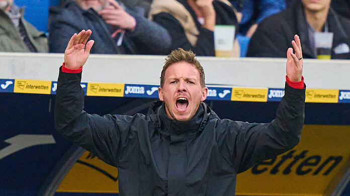 Julian Nagelsmann schimpft über Platz und Schiedsrichter.