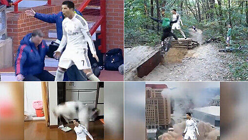 Cristiano Ronaldo in Höchstform. Cristiano Ronaldo in Höchstform.