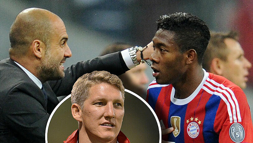 Bastian Schweinsteiger steht zumindest wieder auf dem Platz, David Alaba fällt dagegen aus. Auf wen Trainer Pep Guardiola noch verzichten muss