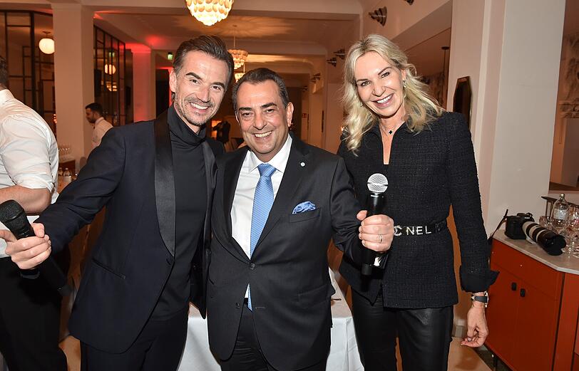 Florian Silbereisen, Stavros Kostantinidis und Saskia Greipl