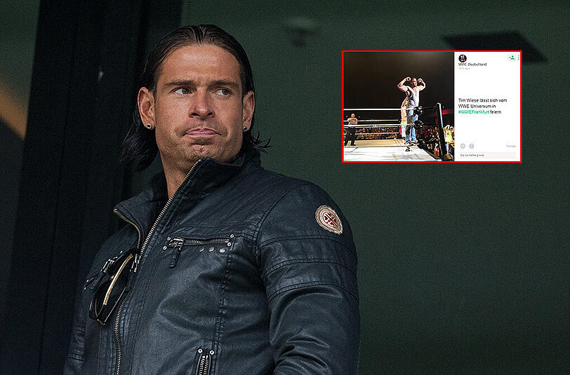 Tim Wiese ist im Wrestlingring angekommen.