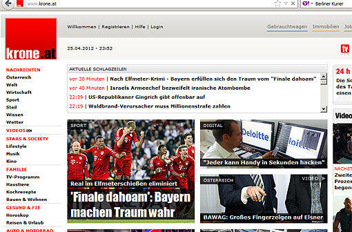 Die "Kronen-Zeitung" bemüht bereits den Spruch vom Finale dahoam.