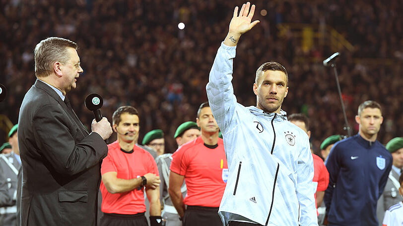 Lukas Podolski verabschiedet sich aus der deutschen Nationalmannschaft.