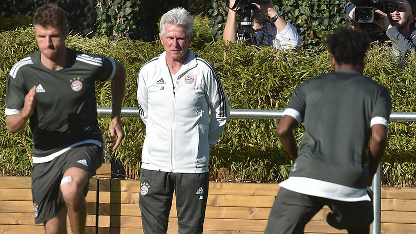 Der Tag vor dem Champions-League-Neustart von Triple-Triumphator Jupp Heynckes: Die Bilder vom Abschlusstraining des FC Bayern vor dem Heimspiel gegen Celtic Glasgow.